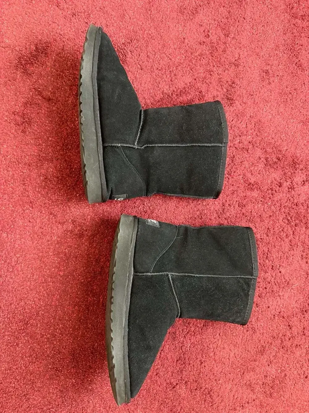 UGG Australia Classic Short Black Suede Winter Boots Size 10